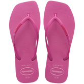 Women's Slim Square Logo Pop Up Flip Flops
