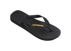 Women's Top Logo Metallic Flip Flops