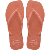 Women's Slim Square Logo Pop Up Flip Flops